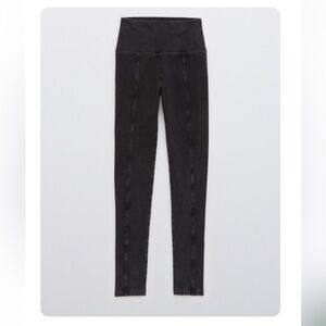 BNWT Aerie Offline OG 7/8 Front Seam High Waisted Legging in True Black